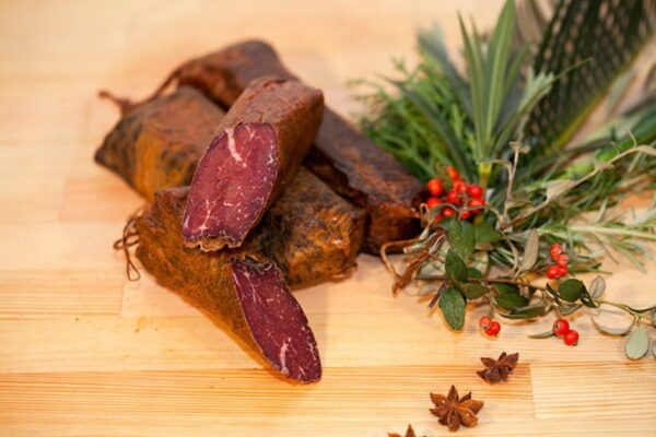 Greek ‘Nοubοulo’ is a cold cut made with pork fillet marinated in wine with spices and herbs Wrapped in the natural intestine